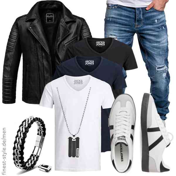 Top herren-Outfit im Finest-Trend-Style für ein selbstbewusstes Modegefühl mit tollen Produkten von Amaci&Sons,JACK & JONES,Amaci&Sons,SERASAR,FOSSIL,JACK & JONES
