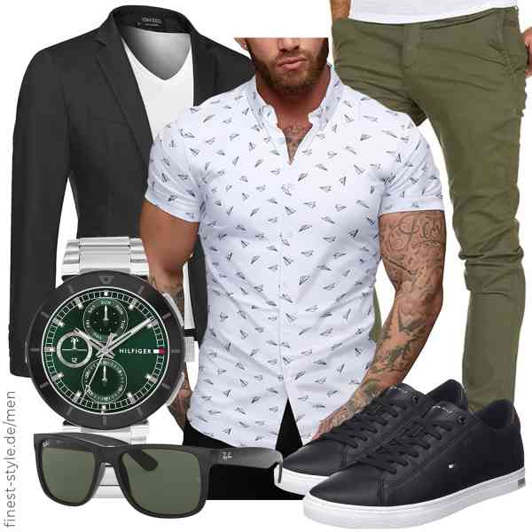 Top herren-Outfit im Finest-Trend-Style für ein selbstbewusstes Modegefühl mit tollen Produkten von COOFANDY,URRU,Amaci&Sons,Tommy Hilfiger,Ray-Ban,Tommy Hilfiger