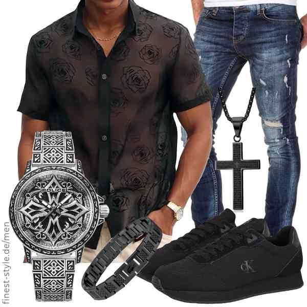 Top herren-Outfit im Finest-Trend-Style für ein selbstbewusstes Modegefühl mit tollen Produkten von FEOYA,Amaci&Sons,Police,Lacoste,MERTTURM,Calvin Klein