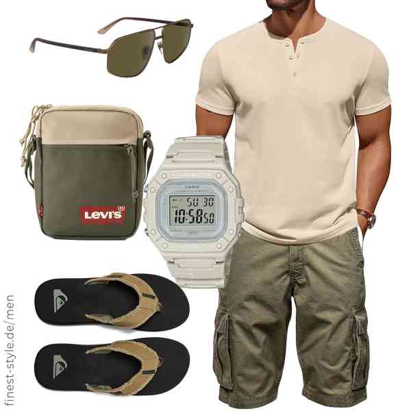 Top herren-Outfit im Finest-Trend-Style für ein selbstbewusstes Modegefühl mit tollen Produkten von COOFANDY,Amaci&Sons,Casio,Calvin Klein,Levi\'s,Quiksilver