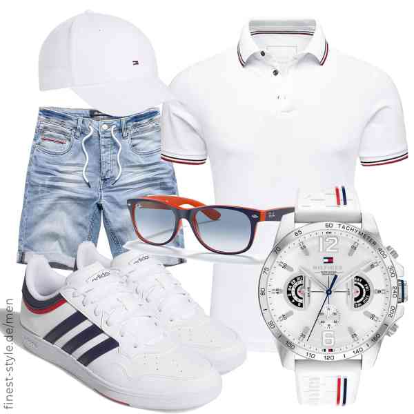 Top herren-Outfit im Finest-Trend-Style für ein selbstbewusstes Modegefühl mit tollen Produkten von Amaci&Sons,Amaci&Sons,Tommy Hilfiger,Ray-Ban,Tommy Hilfiger,adidas