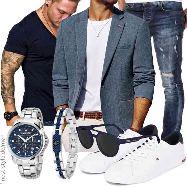 Top herren-Outfit im Finest-Trend-Style für ein selbstbewusstes Modegefühl mit tollen Produkten von PJ PAUL JONES,Amaci&Sons,Amaci&Sons,Maserati,Lacoste,Tommy Hilfiger