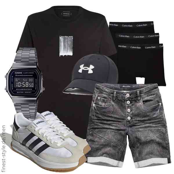 Top herren-Outfit im Finest-Trend-Style für ein selbstbewusstes Modegefühl mit tollen Produkten von Calvin Klein,Amaci&Sons,Calvin Klein,Casio,Under Armour,adidas