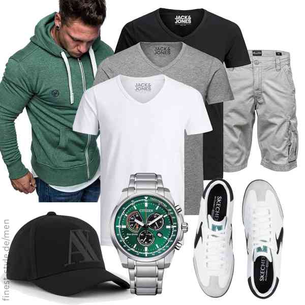 Top herren-Outfit im Finest-Trend-Style für ein selbstbewusstes Modegefühl mit tollen Produkten von Amaci&Sons,JACK & JONES,Amaci&Sons,Citizen,Armani Exchange,Skechers