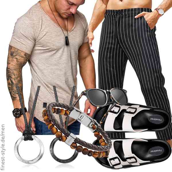 Top herren-Outfit im Finest-Trend-Style für ein selbstbewusstes Modegefühl mit tollen Produkten von ,COOFANDY,FOSSIL,CARFIA,PiercingJak,Harssidanzar