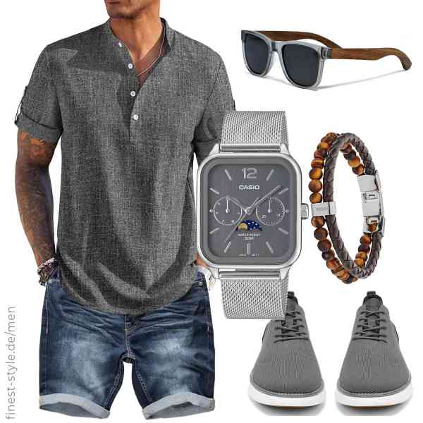 Top herren-Outfit im Finest-Trend-Style für ein selbstbewusstes Modegefühl mit tollen Produkten von COOFANDY,Amaci&Sons,Casio,FOSSIL,GOWOOD,SVNKE