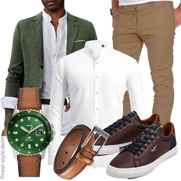 Top herren-Outfit im Finest-Trend-Style für ein selbstbewusstes Modegefühl mit tollen Produkten von PaulJones,siliteelon,Amaci&Sons,FOSSIL,CHAOREN,Pepe Jeans
