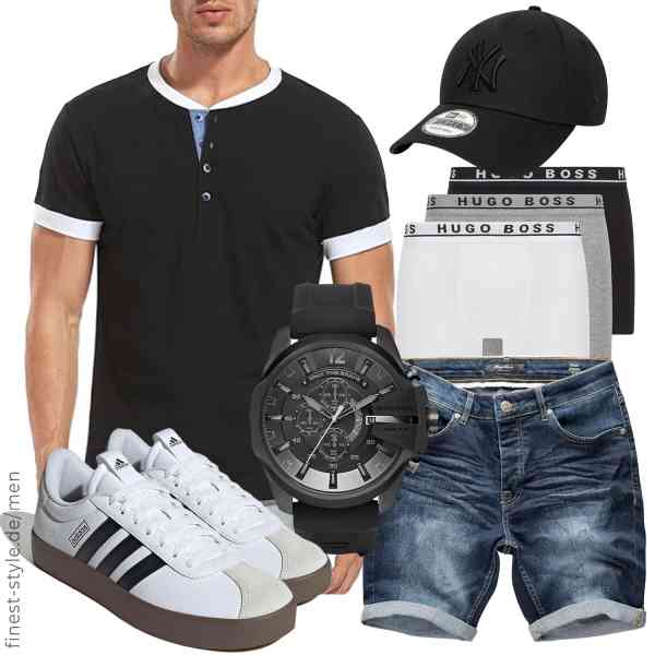 Top herren-Outfit im Finest-Trend-Style für ein selbstbewusstes Modegefühl mit tollen Produkten von WAZZAP,Amaci&Sons,Diesel,New Era,BOSS,adidas