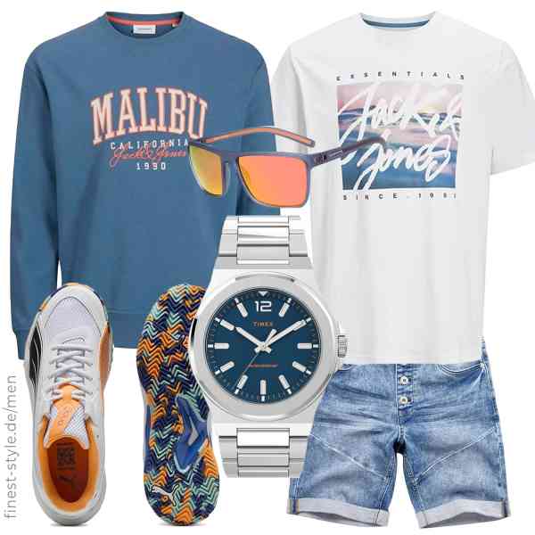 Top herren-Outfit im Finest-Trend-Style für ein selbstbewusstes Modegefühl mit tollen Produkten von JACK & JONES,JACK & JONES,Amaci&Sons,Timex,ZENOTTIC,PUMA