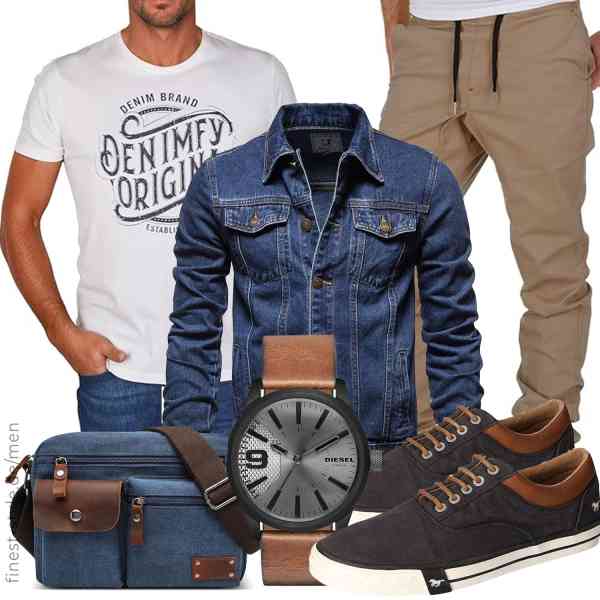 Top herren-Outfit im Finest-Trend-Style für ein selbstbewusstes Modegefühl mit tollen Produkten von FYCYGG,DENIMFY,Amaci&Sons,Diesel,VARLIVOO,MUSTANG