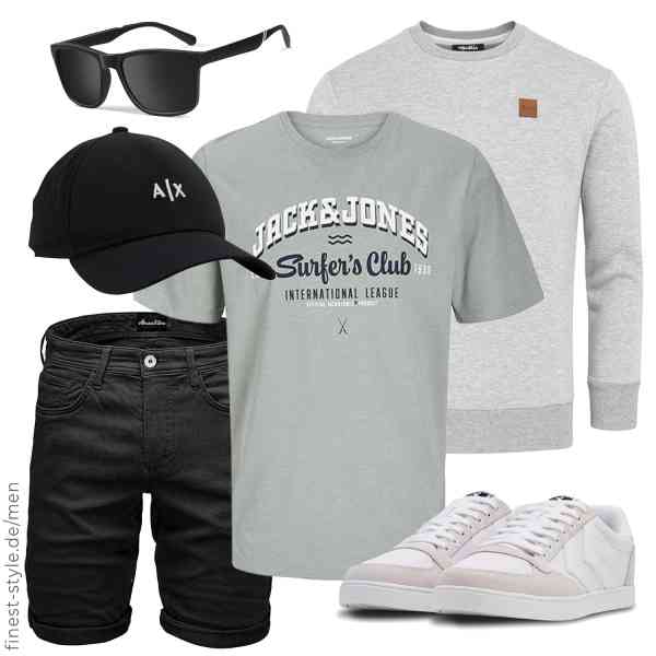 Top herren-Outfit im Finest-Trend-Style für ein selbstbewusstes Modegefühl mit tollen Produkten von REPUBLIX,JACK & JONES,Amaci&Sons,gesruny ㅤ,Armani Exchange,hummel