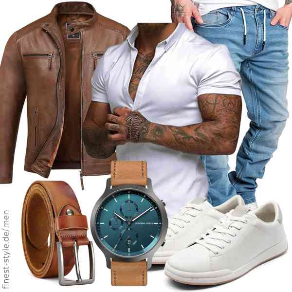 Top herren-Outfit im Finest-Trend-Style für ein selbstbewusstes Modegefühl mit tollen Produkten von Amaci&Sons,Elegancity,Amaci&Sons,Lilienthal,DOOPAI,Bruno Marc