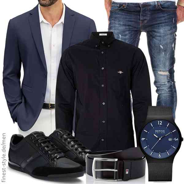 Top herren-Outfit im Finest-Trend-Style für ein selbstbewusstes Modegefühl mit tollen Produkten von COOFANDY,GANT,Amaci&Sons,BERING,Tommy Hilfiger,Lacoste
