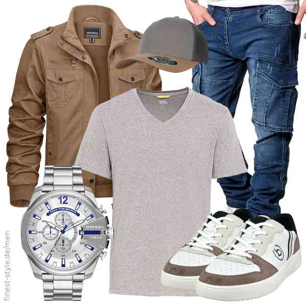 Top herren-Outfit im Finest-Trend-Style für ein selbstbewusstes Modegefühl mit tollen Produkten von KEFITEVD,camel active,Amaci&Sons,Diesel,Flexfit,Bugatti