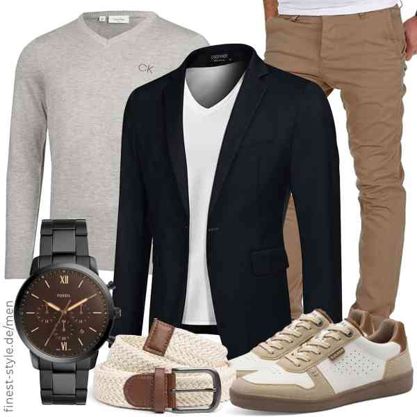 Top herren-Outfit im Finest-Trend-Style für ein selbstbewusstes Modegefühl mit tollen Produkten von COOFANDY,Calvin Klein,Amaci&Sons,FOSSIL,Amaci&Sons,s.Oliver