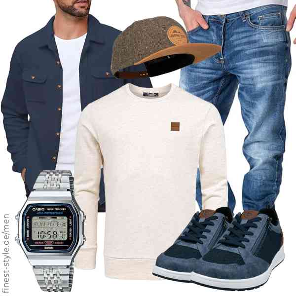 Top herren-Outfit im Finest-Trend-Style für ein selbstbewusstes Modegefühl mit tollen Produkten von COOFANDY,Amaci&Sons,Amaci&Sons,Casio,Jumping Bird,bugatti