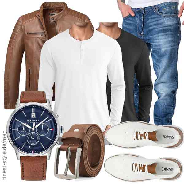 Top herren-Outfit im Finest-Trend-Style für ein selbstbewusstes Modegefühl mit tollen Produkten von Amaci&Sons,COOFANDY,Amaci&Sons,Tommy Hilfiger,VRLEGEND,SVNKE