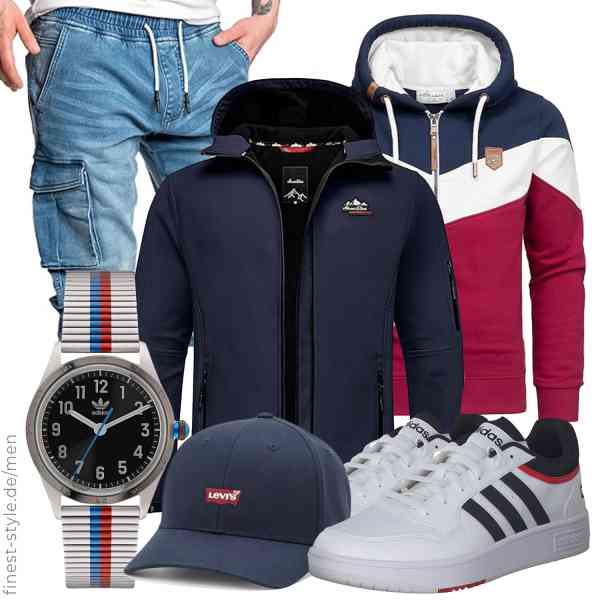 Top herren-Outfit im Finest-Trend-Style für ein selbstbewusstes Modegefühl mit tollen Produkten von Amaci&Sons,Amaci&Sons,Amaci&Sons,adidas Originals,Levi\'s,adidas