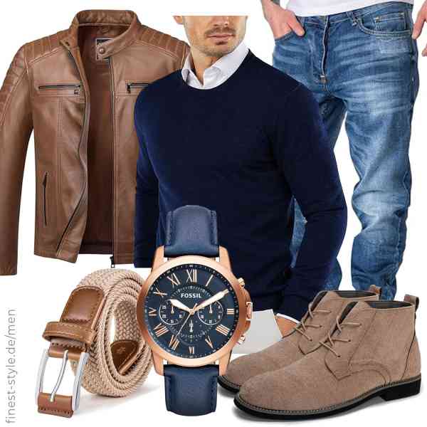 Top herren-Outfit im Finest-Trend-Style für ein selbstbewusstes Modegefühl mit tollen Produkten von Amaci&Sons,COOFANDY,Amaci&Sons,Fossil,BULLIANT,Plilima