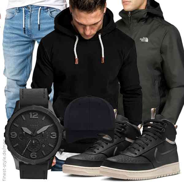 Top herren-Outfit im Finest-Trend-Style für ein selbstbewusstes Modegefühl mit tollen Produkten von ,REPUBLIX,REPUBLIX,FOSSIL,Flexfit,Nike