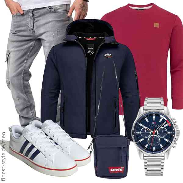 Top herren-Outfit im Finest-Trend-Style für ein selbstbewusstes Modegefühl mit tollen Produkten von Amaci&Sons,Amaci&Sons,Amaci&Sons,Tommy Hilfiger,Levi\'s,adidas