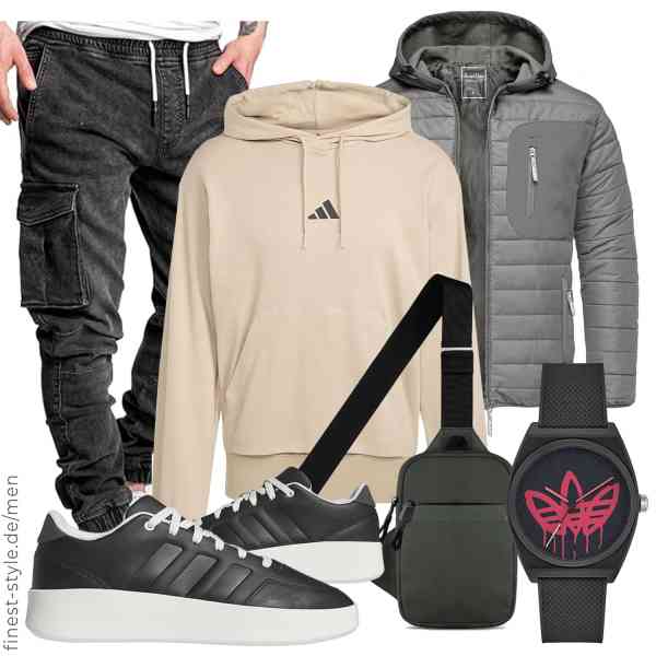 Top herren-Outfit im Finest-Trend-Style für ein selbstbewusstes Modegefühl mit tollen Produkten von Amaci&Sons,adidas,Amaci&Sons,adidas,DONGKER,adidas