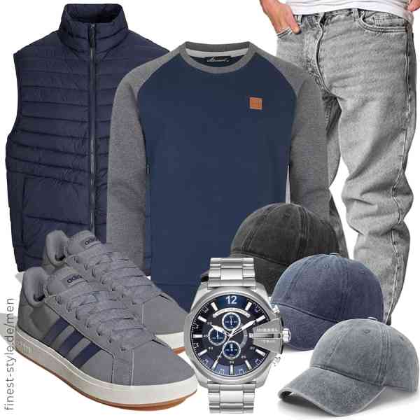 Top herren-Outfit im Finest-Trend-Style für ein selbstbewusstes Modegefühl mit tollen Produkten von JACK & JONES,Amaci&Sons,Amaci&Sons,Diesel,Utensilsto,adidas