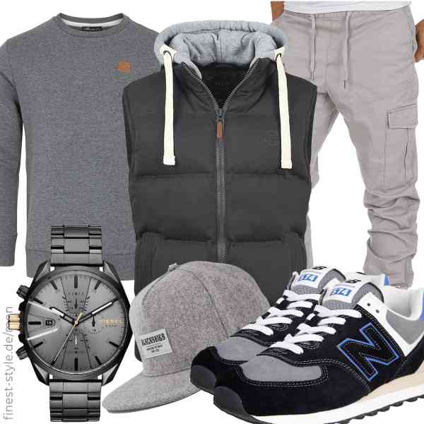 Top herren-Outfit im Finest-Trend-Style für ein selbstbewusstes Modegefühl mit tollen Produkten von b BLEND,Amaci&Sons,Amaci&Sons,Diesel,Blackskies,New Balance
