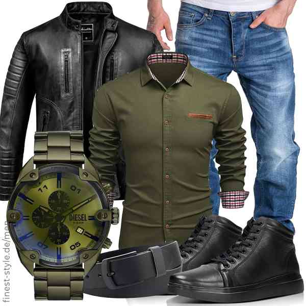 Top herren-Outfit im Finest-Trend-Style für ein selbstbewusstes Modegefühl mit tollen Produkten von Amaci&Sons,COOFANDY,Amaci&Sons,Diesel,Vascavi,WOJAS