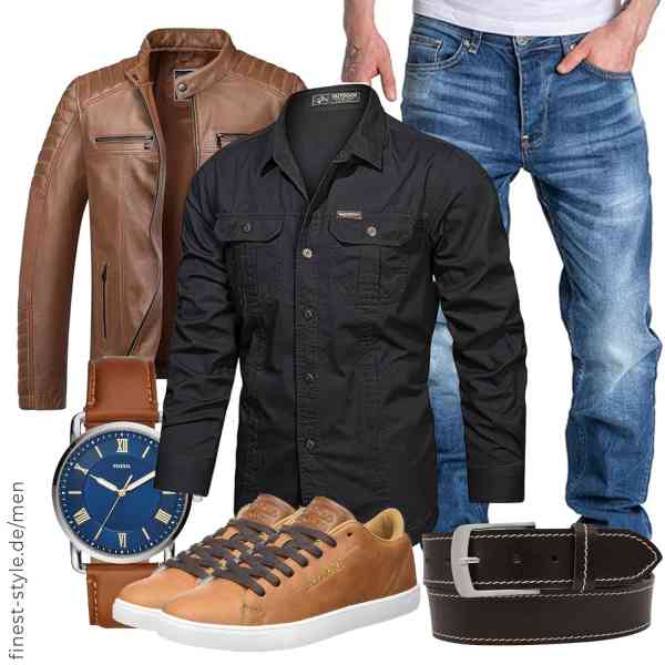 Top herren-Outfit im Finest-Trend-Style für ein selbstbewusstes Modegefühl mit tollen Produkten von Amaci&Sons,PADOLA,Amaci&Sons,Fossil,AnnaMatoni,JACK & JONES
