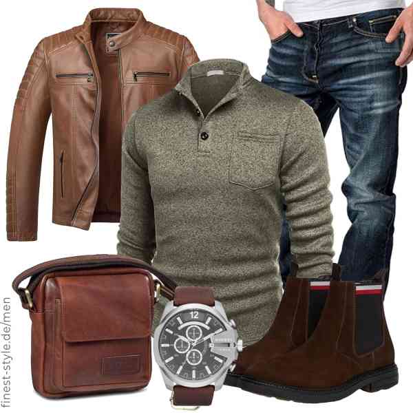 Top herren-Outfit im Finest-Trend-Style für ein selbstbewusstes Modegefühl mit tollen Produkten von Amaci&Sons,COOFANDY,Amaci&Sons,Diesel,ROYALZ,Tommy Hilfiger