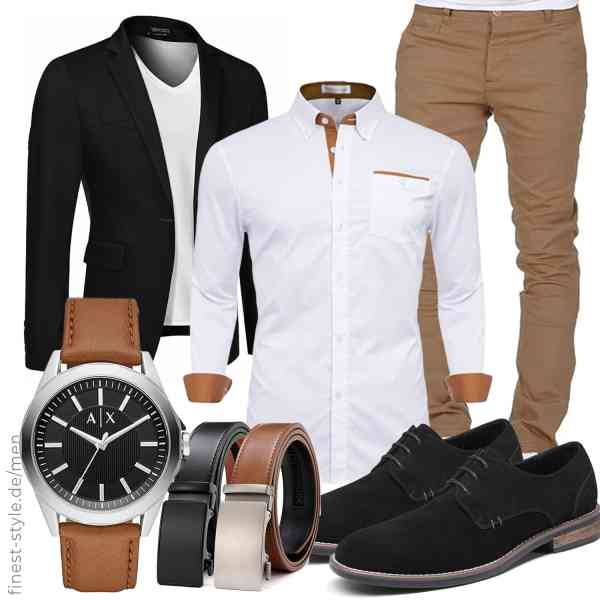 Top herren-Outfit im Finest-Trend-Style für ein selbstbewusstes Modegefühl mit tollen Produkten von COOFANDY,Dninmim,Amaci&Sons,Armani Exchange,CHAOREN,Bruno Marc