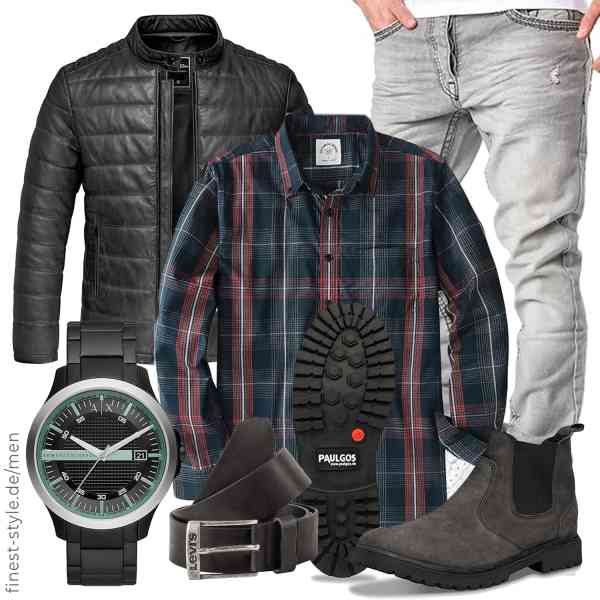 Top herren-Outfit im Finest-Trend-Style für ein selbstbewusstes Modegefühl mit tollen Produkten von Amaci&Sons,Dubinik,Amaci&Sons,Armani Exchange,Levi\'s,PAULGOS