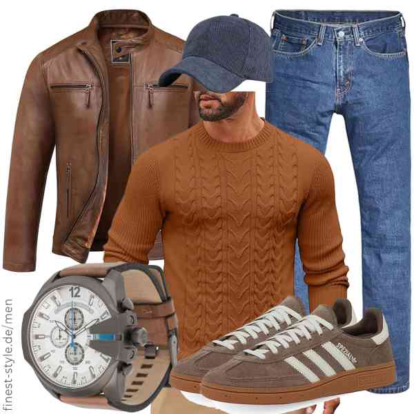 Top herren-Outfit im Finest-Trend-Style für ein selbstbewusstes Modegefühl mit tollen Produkten von Amaci&Sons,COOFANDY,Levi's,Diesel,GIBZ,adidas