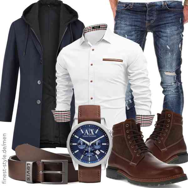 Top herren-Outfit im Finest-Trend-Style für ein selbstbewusstes Modegefühl mit tollen Produkten von YOUTHUP,COOFANDY,Amaci&Sons,Armani Exchange,Levi's,Levi's