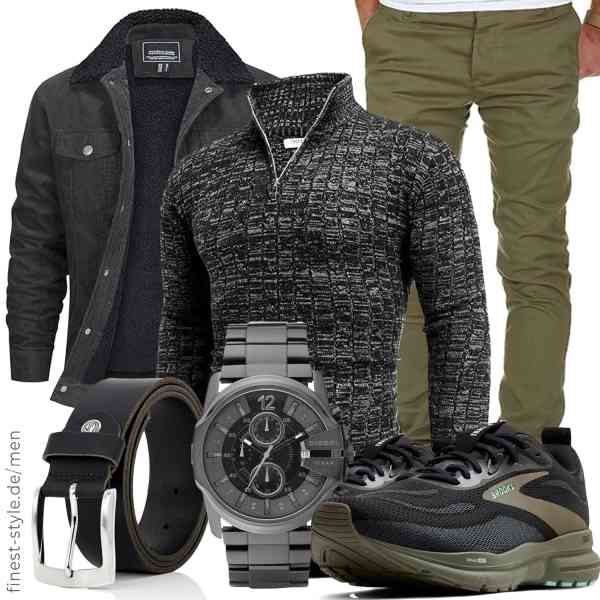 Top herren-Outfit im Finest-Trend-Style für ein selbstbewusstes Modegefühl mit tollen Produkten von EKLENTSON,COOFANDY,Amaci&Sons,DIESEL,LINDENMANN,Brooks