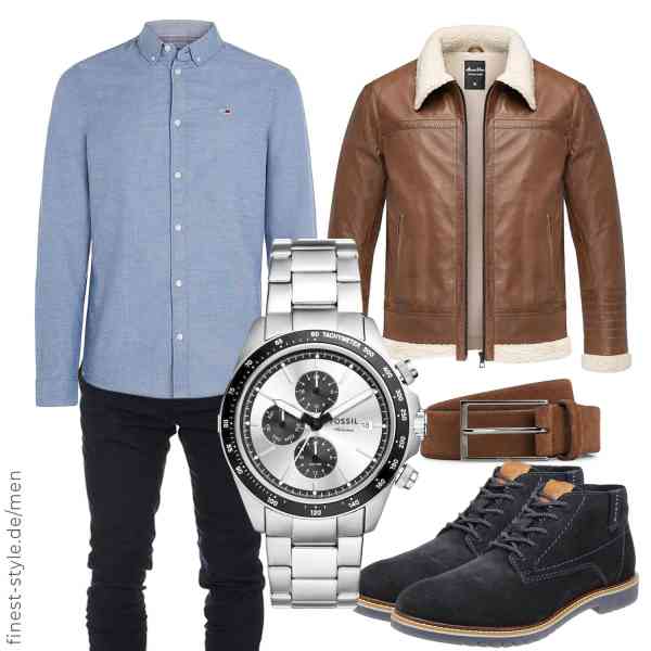 Top herren-Outfit im Finest-Trend-Style für ein selbstbewusstes Modegefühl mit tollen Produkten von Amaci&Sons,Tommy Jeans,Amaci&Sons,Fossil,BOSS,bugatti