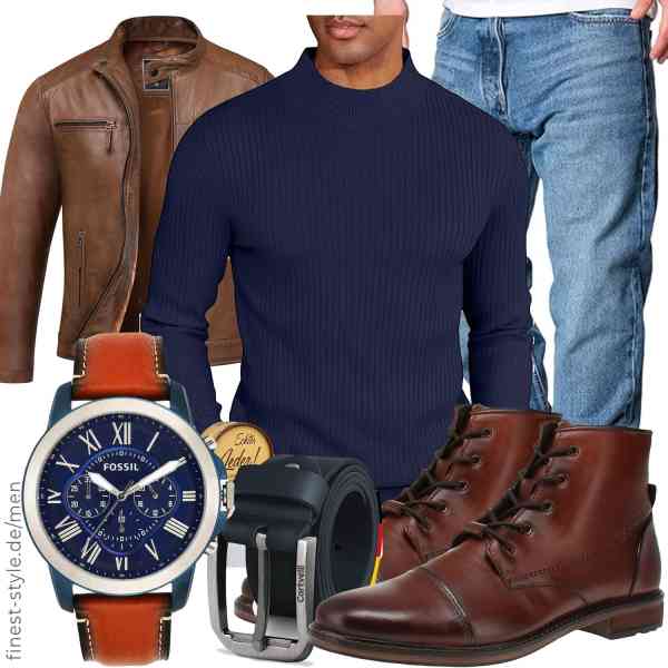 Top herren-Outfit im Finest-Trend-Style für ein selbstbewusstes Modegefühl mit tollen Produkten von ,COOFANDY,REPUBLIX,Fossil,Cartvelli,bugatti