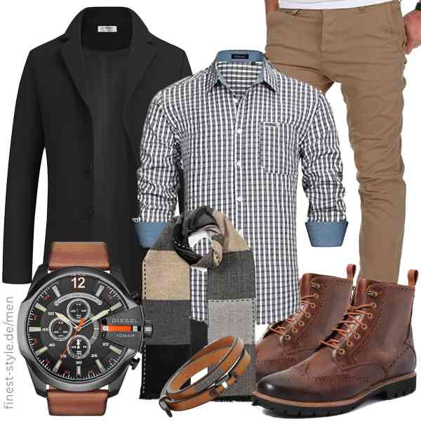Top herren-Outfit im Finest-Trend-Style für ein selbstbewusstes Modegefühl mit tollen Produkten von COOFANDY,Enlision,Amaci&Sons,Diesel,tonten,Clarks