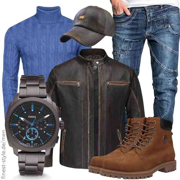 Top herren-Outfit im Finest-Trend-Style für ein selbstbewusstes Modegefühl mit tollen Produkten von ,COOFANDY,Amaci&Sons,Fossil,Roffatide,bugatti