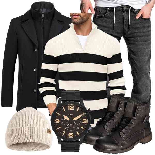 Top herren-Outfit im Finest-Trend-Style für ein selbstbewusstes Modegefühl mit tollen Produkten von KUDMOL,COOFANDY,Amaci&Sons,Fossil,DANISH ENDURANCE,MUSTANG