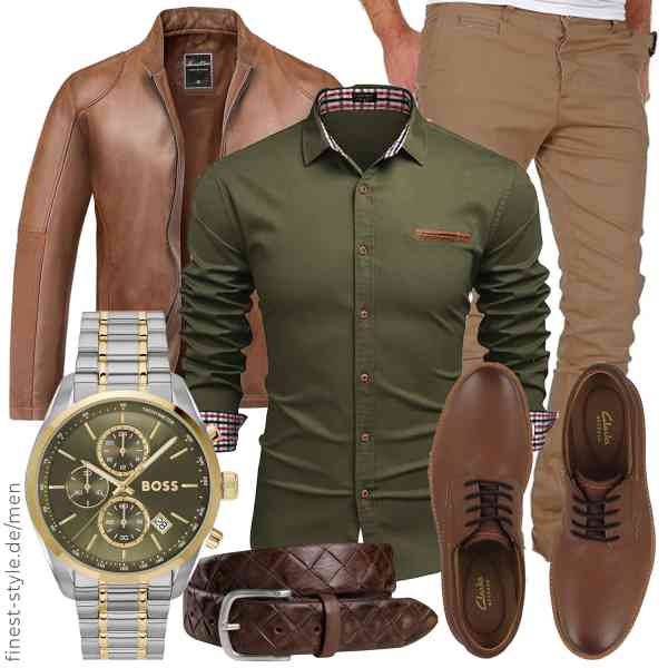 Top herren-Outfit im Finest-Trend-Style für ein selbstbewusstes Modegefühl mit tollen Produkten von Amaci&Sons,COOFANDY,Amaci&Sons,BOSS,Fenix Fashion,Clarks