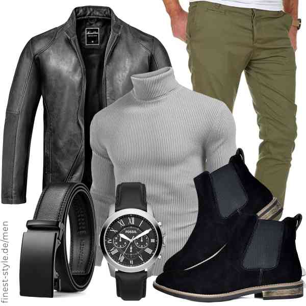 Top herren-Outfit im Finest-Trend-Style für ein selbstbewusstes Modegefühl mit tollen Produkten von ,COOFANDY,Amaci&Sons,FOSSIL,BOSTANTEN,Bruno Marc
