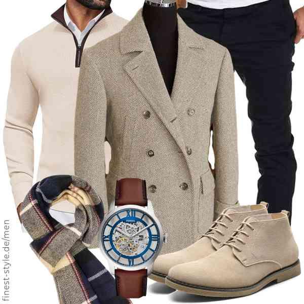 Top herren-Outfit im Finest-Trend-Style für ein selbstbewusstes Modegefühl mit tollen Produkten von RAJEGAR,COOFANDY,Amaci&Sons,Fossil,Kotashion,Bruno Marc