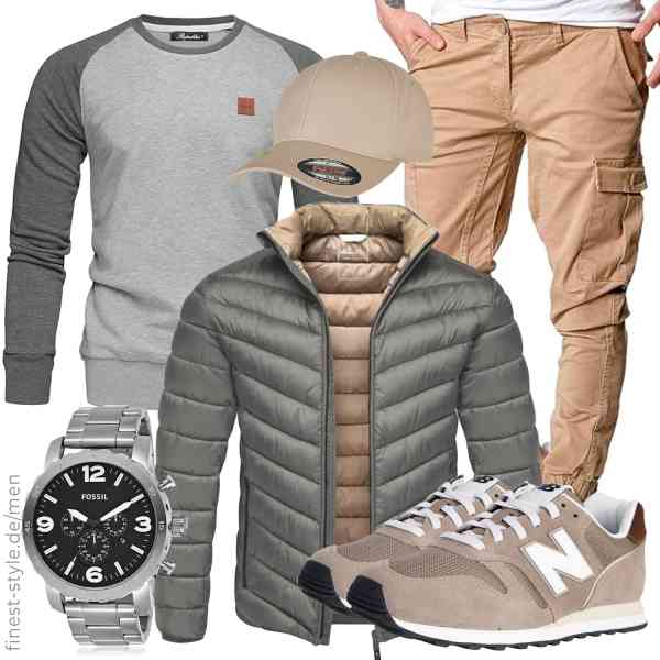Top herren-Outfit im Finest-Trend-Style für ein selbstbewusstes Modegefühl mit tollen Produkten von Amaci&Sons,REPUBLIX,Amaci&Sons,Fossil,Flexfit,New Balance