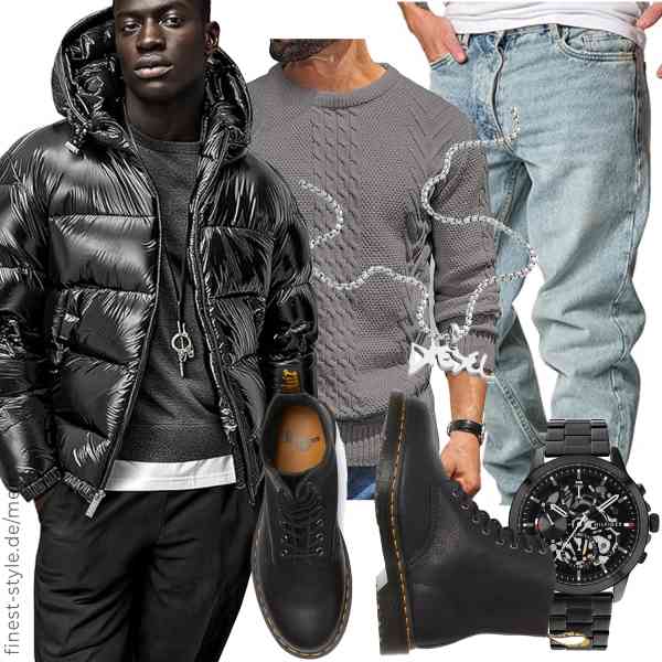 Top herren-Outfit im Finest-Trend-Style für ein selbstbewusstes Modegefühl mit tollen Produkten von REPUBLIX,COOFANDY,REPUBLIX,Tommy Hilfiger,Diesel,Dr. Martens