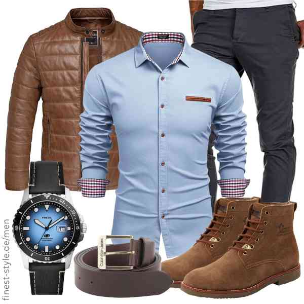 Top herren-Outfit im Finest-Trend-Style für ein selbstbewusstes Modegefühl mit tollen Produkten von Amaci&Sons,COOFANDY,Amaci&Sons,Fossil,Calvin Klein,Panama Jack