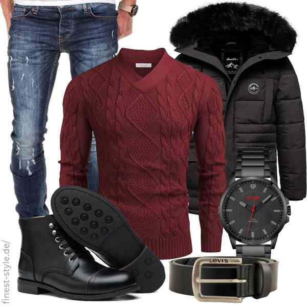 Top herren-Outfit im Finest-Trend-Style für ein selbstbewusstes Modegefühl mit tollen Produkten von Amaci&Sons,COOFANDY,Amaci&Sons,Levi\'s,HUGO,SL-Saint