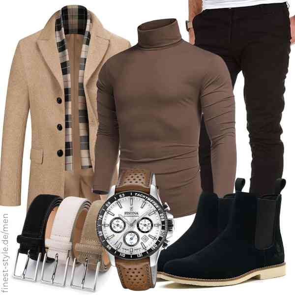 Top herren-Outfit im Finest-Trend-Style für ein selbstbewusstes Modegefühl mit tollen Produkten von COOFANDY,COOFANDY,Amaci&Sons,Festina,Riemen & Co,SL-Saint