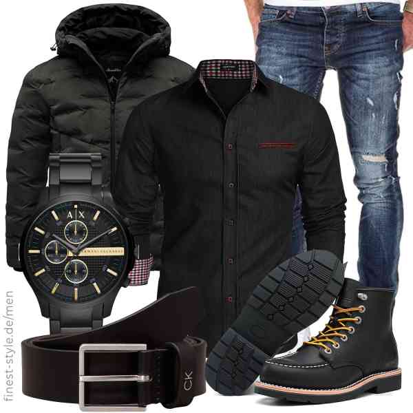 Top herren-Outfit im Finest-Trend-Style für ein selbstbewusstes Modegefühl mit tollen Produkten von Amaci&Sons,COOFANDY,Amaci&Sons,Armani Exchange,Calvin Klein,SL-Saint